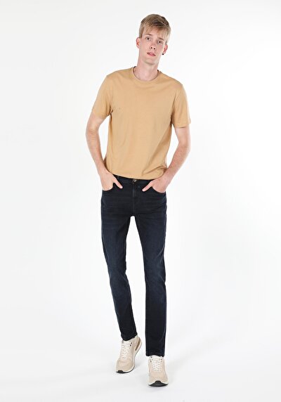 Image de 044 Karl Pantalon Bleu Foncé Straight Leg En Straight Fit Homme