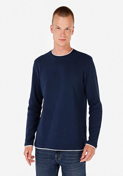 Image de T-shirt À Manches Longues Marine Regular Fit  Homme