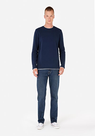 Image de T-shirt À Manches Longues Marine Regular Fit Homme