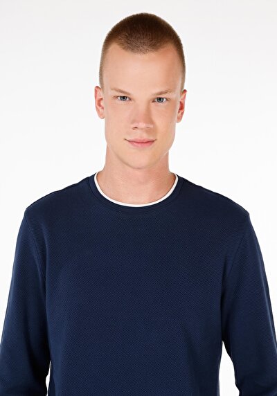 Image de T-shirt À Manches Longues Marine Regular Fit Homme