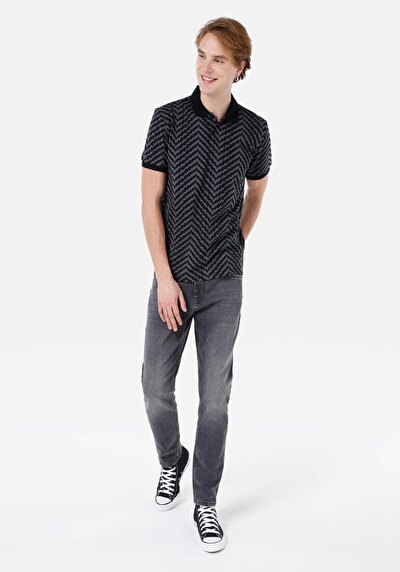 Image de T-shirt Polo À Manches Courtes Noir  Regular Fit Homme