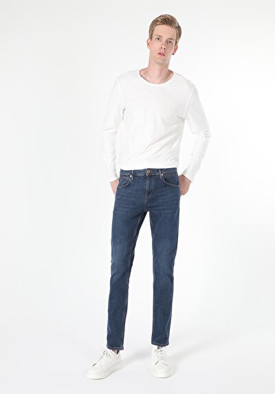 Image de 044 Karl Pantalon Bleu Foncé Straight Leg  En  Straight Fit Homme