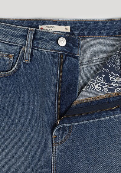 Afficher les détails de Short Bleu Wıde Fit Femme