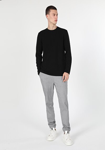 Image de T-shirt À Manches Longues Noir Regular Fit  Homme