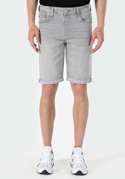 Image de Short Gris Straight Fit Homme
