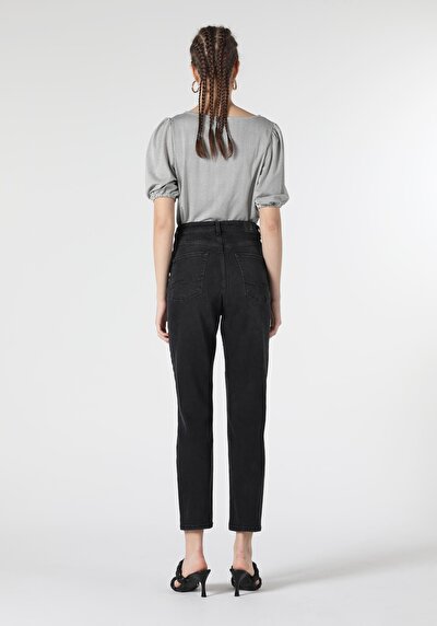 Image de 883 Roxy Pantalon Denim Crop Leg En Crop Mom Fit Femme