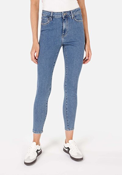 Image de 759 Lara Pantalon Bleu En Skinny Fit Femme