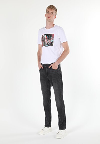 Image de 045 David Pantalon Denim Straight Leg En Regular Fit Homme