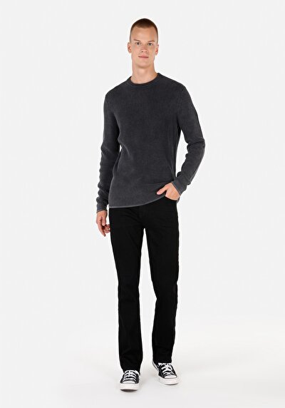 Image de Pull Anthracite Regular Fit Manches Longues  Homme