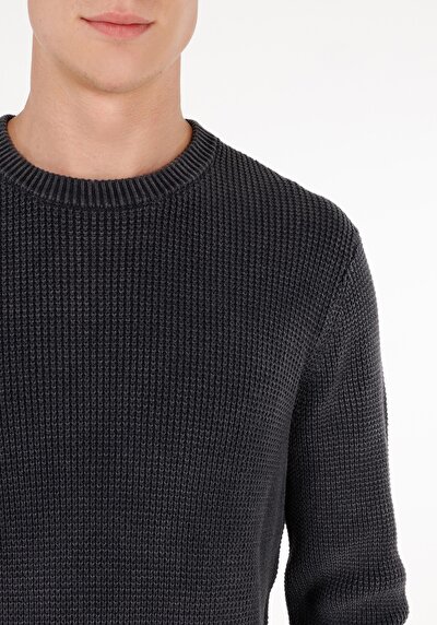 Image de Pull Anthracite Regular Fit Manches Longues  Homme