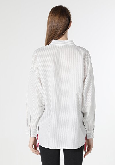 Afficher les détails de Chemise À Manches Longues Blanc    Femme