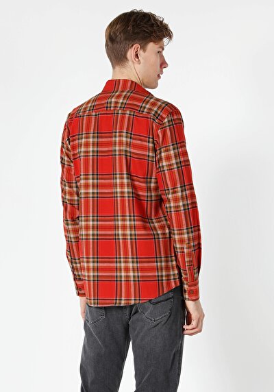 Image de Chemise À Manches Longues Marron Regular Fit Homme