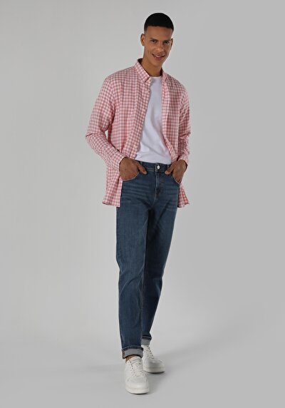 Image de 044 Karl Pantalon Bleu En Straight Fit Homme