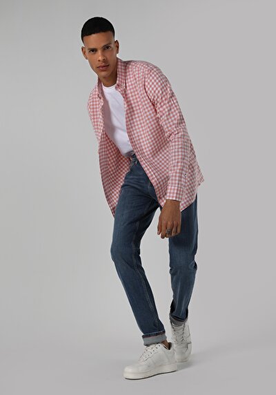 Image de 044 Karl Pantalon Bleu   En  Straight Fit Homme