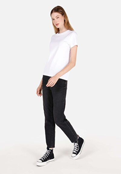 Image de 896 Maria Pantalon Tapered Leg En Mom Fit Femme