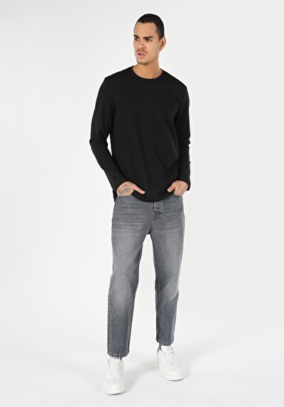 Image de T-shirt À Manches Longues Noir Regular Fit  Homme