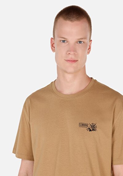 Image de T-shirt À Manches Courtes Marron Comfort Fit Homme