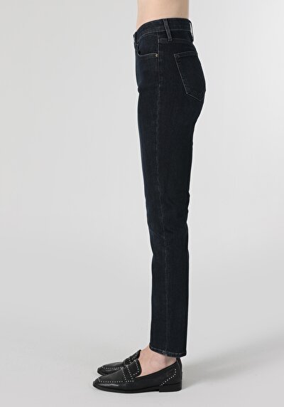 Image de 703 Carla Pantalon Bleu Foncé   En  Slim Fit Femme