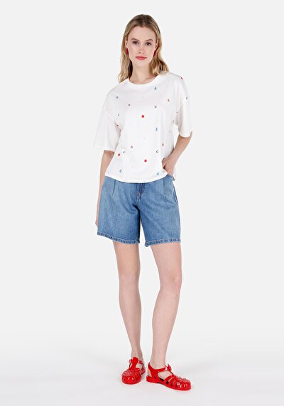 Image de Short Bleu Loose Fit Femme