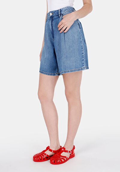 Image de Short Bleu Loose Fit Femme