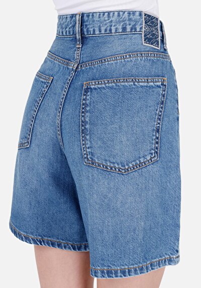 Afficher les détails de Short Bleu Loose Fit Femme
