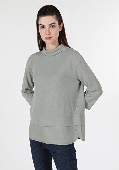 Image de T-shirt À Manches Longues Vert Regular Fit Femme