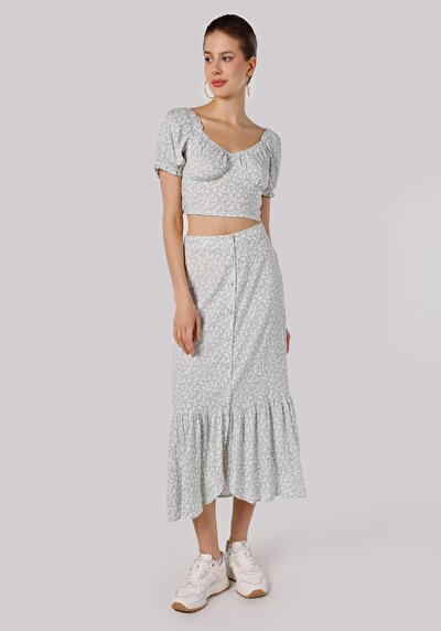 Image de Chemise À Manches Courtes Vert Slim Fit Femme