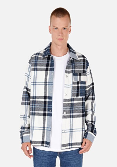 Image de Chemise À Manches Longues Bleu Comfort Fit Homme