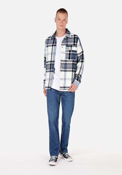 Image de Chemise À Manches Longues Bleu Comfort Fit   Homme