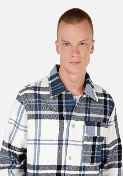 Image de Chemise À Manches Longues Bleu Comfort Fit Homme