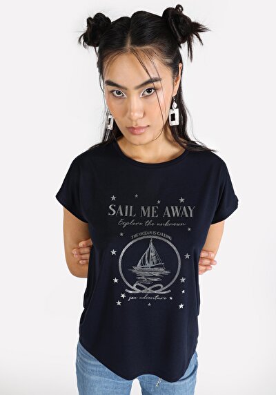 Image de T-shirt À Manches Courtes Marine Regular Fit  Femme