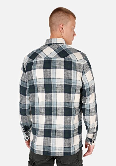 Image de Chemise À Manches Longues Vert Regular Fit   Homme