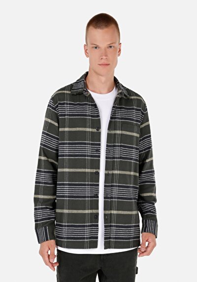 Image de Chemise À Manches Longues Kaki Comfort Fit Homme