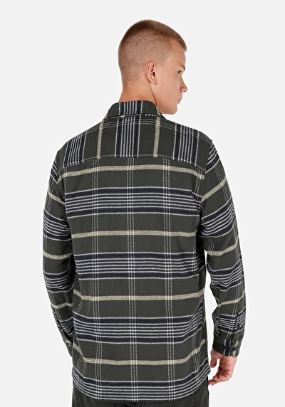 Image de Chemise À Manches Longues Kaki Comfort Fit Homme