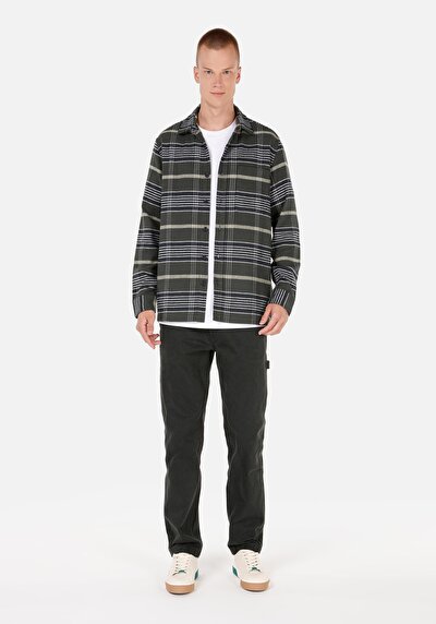 Image de Chemise À Manches Longues Kaki Comfort Fit   Homme