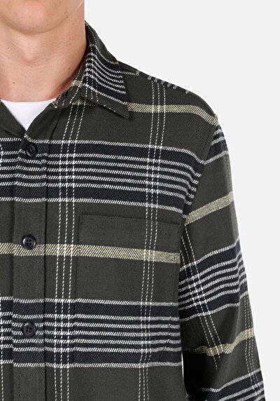 Image de Chemise À Manches Longues Kaki Comfort Fit   Homme