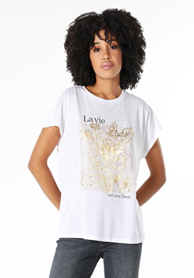 Image de T-shirt À Manches Courtes Blanc   Femme