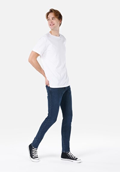 Image de 041 Danny Pantalon Bleu Foncé En Slim Fit Homme
