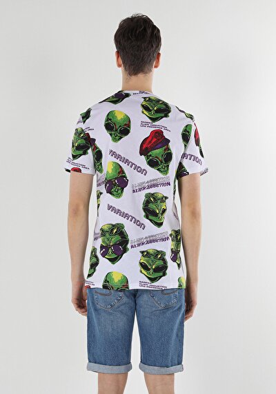 Image de T-shirt À Manches Courtes Blanc Comfort Fit Homme