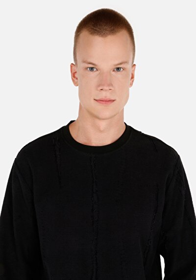 Image de T-shirt À Manches Longues Noir Regular Fit  Homme