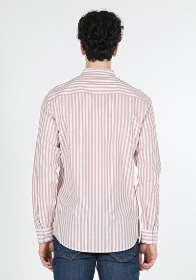 Image de Chemise À Manches Longues Rose Regular Fit   Homme