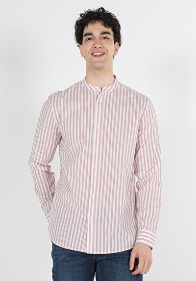 Image de Chemise À Manches Longues Rose Regular Fit   Homme