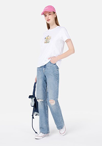 Image de 900 Laris Pantalon Full Length High Rise En Straight Fit Femme
