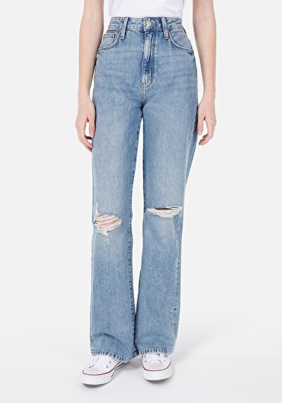 Image de 900 Laris Pantalon  Full Length High Rise En  Straight Fit Femme