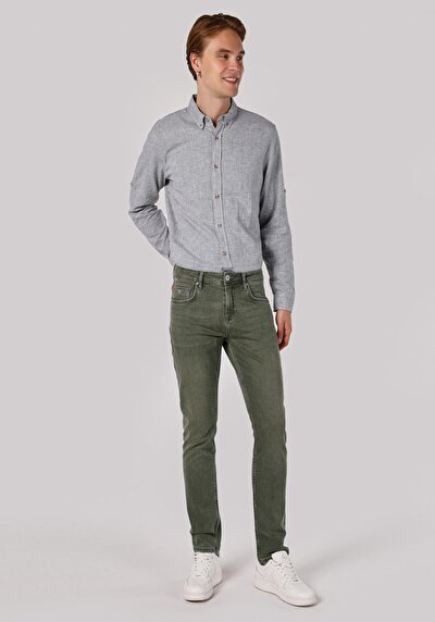 Image de 044 Karl Pantalon Bleu   En  Straight Fit Homme
