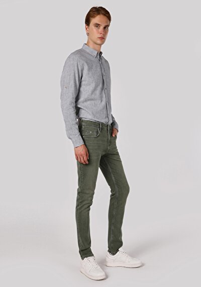 Image de 044 Karl Pantalon Bleu   En  Straight Fit Homme