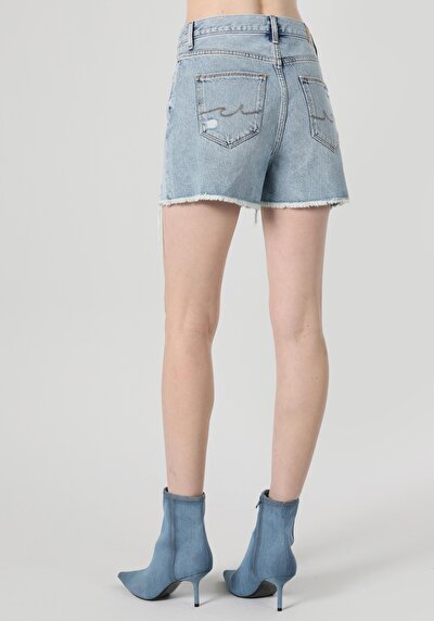 Image de Short Bleu Mom Short Femme