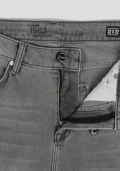 Afficher les détails de 067 Jack Pantalon Gris   En  Regular Fit Homme