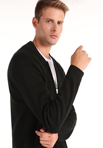 Image de Cardigan Tricot Noir Regular Fit Homme