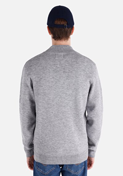Image de Cardigan Tricot Gris Regular Fit Homme